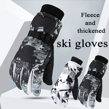 Zimné Lyžiarske Rukavice Snežných Skútrov Sneh Snowboard Termálne Rukavice Fleece Dotykový Displej Ultralight Teplé Vetru Plyšové Prstové