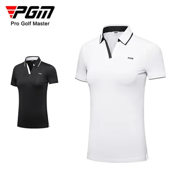 PGM Žien Golf Krátky Rukáv T Košele Letné Športové Tričko Štrbinou Hem Dizajn tvaru Golfové Oblečenie Žien YF553