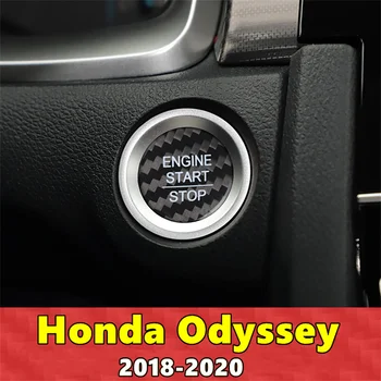 Pre Honda Odyssey Auto Motor Start Stop Tlačidlo Pokrytie Skutočné Karbónová Nálepka 2018 2019 2020