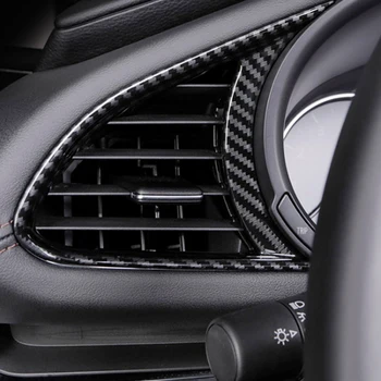 ABS Uhlíkových vlákien Pre Mazda 3 2019 2020 príslušenstvo Auto Ľavej a pravej vetracieho vzduchu z prístrojový panel Kryt Výbava auta styling