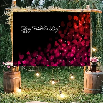 Šťastný Valentín Pozadie Červené Ruže Lásky, Čierne Pozadie, Svadobné Party Výročie Dekorácie Banner Fotografie Pre Milovníka