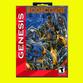 Bodycount NTSC MD Hra Karty 16 Bit USA Kryt pre Sega Megadrive Genesis, Video Herné Konzoly Kazety