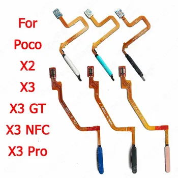 Pre Xiao Mi Poco X2 X3 NFC X3 GT X3 Pro Prst Tlač Skener Flex Kábel Energie Na VYPNUTIE Nový Snímač Odtlačkov prstov
