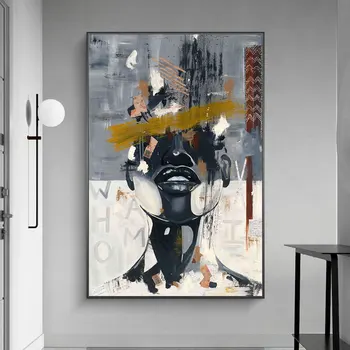 Abstrakt Žena Tvár Plátne Obrazy Tvorivé Obrázok Plagáty a Vytlačí Moderné Nástenné Art Obrázok pre Obývacia Izba Domova nástenná maľba