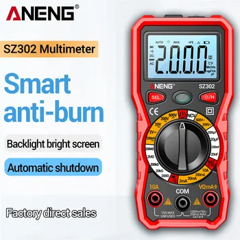 ANENG SZ302 Digitálny Multimeter AC/DC Votage Aktuálne Automatický Tester NCV Detektor Odpor Ohm Ammeter Kapacita Meter