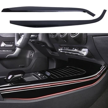 Lesklá Čierna 2 ks Auto stredovej Konzoly Panel Bočný Kryt Výbava pre Mercedes-Benz Triedy W177 CLA C118 2019 2020