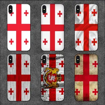 Gruzínska vlajka Telefón puzdro Pre iPhone 11 12 Mini 13 Pro XS Max X 8 7 6 Plus 5 SE XR Shell