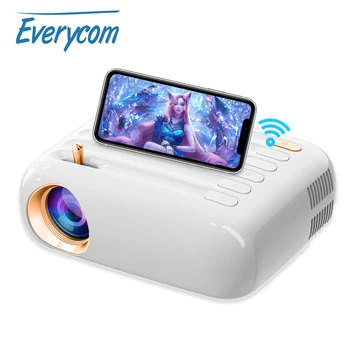 Everycom T3 Lúč Projektora 1080P Podpora domáceho Kina Android Mini Prenosný Projektor pre Filmy, Smart tv Beamer
