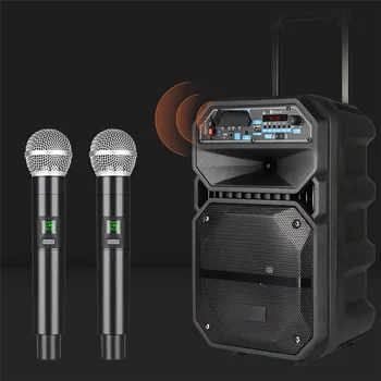 Bezdrôtový Mikrofón Profesionálne UHF Nahrávanie Karaoke Prenosné 1 Kanál Lítiová Batéria pre Fáze Cirkev Strana Školy