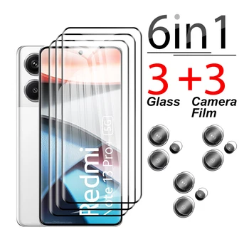 6in1 Tvrdeného Skla Pre Xiao Redmi Poznámka 13 Pro Plus 5G Fotoaparát Sklo Redmi note13pro plus 20 D 3D Zakrivené screen protector 6.67