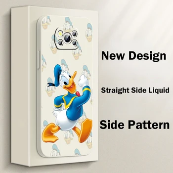 Disney Anime Donald Duck Pohode Kvapaliny Lano Telefón puzdro Pre Xiao Poco X5 X4 X3 Pro NFC F4 F3 GT M5s M4 M3 C55 C50 5G Kryt