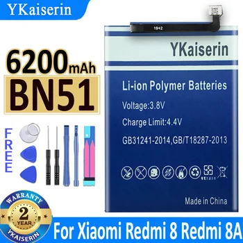 6200mAh YKaiserin Batérie BN51 pre Xiao Redmi 8 Redmi 8A Redmi8 Redmi8A Telefón Batérie BN 51 BR-51 Bateria