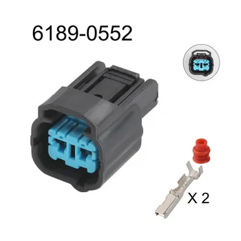 100SET 6189-0552 auto Vodotesný kábel konektor 2 pin automobilový Konektor famale male zásuvka Obsahuje koncové tesnenie