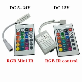 DC 12V RGB IR Diaľkového ovládača, 24 Tlačidiel LED Driver Stmievač Pre LED Pásy Svetla SMD 2835/3528/5050/5730/5630/3014