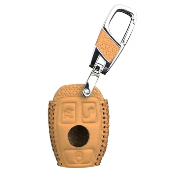 Kožené Kľúč, Kryt na Mercedes Benz E Trieda SLK AMG W124 W203 W210 W211 W204 Prípade smart Keybag Fob Remote shell Keychain