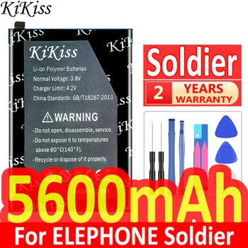 5600mah KiKiss Výkonné Batérie Pre ELEPHONE Vojak Telefón s veľkosťou 4 gb, 128 GB Vodotesný IP68 5.5