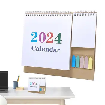 Multifunkčné Kalendár Stolový 2024 Ploche Domov Príslušenstvo Stolný Kalendár Mesačný Memo Papier Malé Kancelárie Domácnosti Stojace