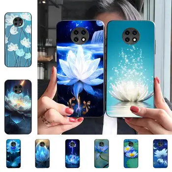Lotus Modrá Biele Kvety Telefón puzdro pre Samsung A51 A30s A52 A71 A12 pre Huawei Honor 10i pre OPPO vivo Y11 kryt