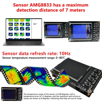 AMG8833 Digitálne Infračervené Tepelné Zobrazovacie Kamery, Automatické Skontrolujte INFRAČERVENÉ Tepelné Imager Snímače Teploty 0~80℃