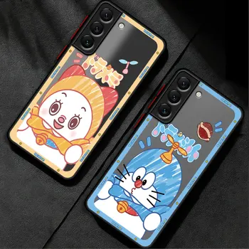 Priesvitné puzdro Pre Samsung Galaxy S22 S23 Ultra S10 Lite Poznámka 20 S20 FE S21 S9 Plus Matné Telefón, D-Doraemons Japonskom Anime Roztomilý