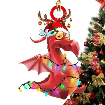 Dovolenka Dragon Ozdoby Vianočné Dragon Prívesok Dekorácie 2D Akryl Vianočný Stromček Visí Prívesok