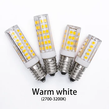E14 LED Žiarovku 5W 7W 9W 220V 2835 SMD Keramické Lampa nahradiť 30w 40w 50w Halogen pre Sviečka Krištáľový Luster chladnička