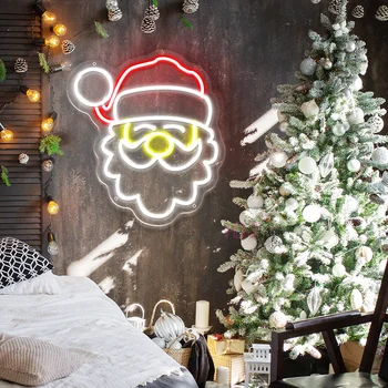 Veselé Vianoce Neon Led Prihlásiť Strany Darčeky Sviatok Vianočný Neónové Svetlá Znamenie, Spálňa, Obývacia Izba Steny Výzdoba, Vianočné Dekorácie