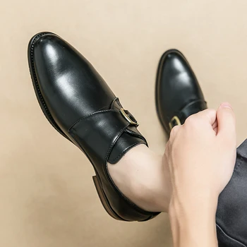Kožené Topánky pre Mužov Platformu Šaty Topánky Luxusné Pošmyknúť na Mužov Mokasíny Strany Dizajnér Svadobné Obuv Zapatos Para Hombre