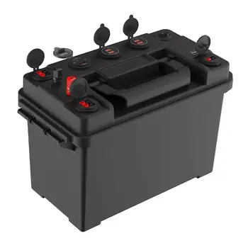 Batérie Poľa Núdzové Napájanie Skladovanie Ťažkých Dual USB Porty USB Rýchle Nabíjanie RV Batérie Boxs pre ATV Piknik Cestovanie
