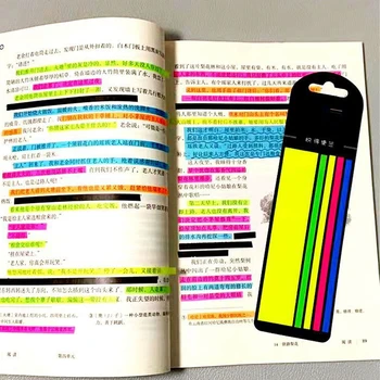 100ks Farbu Samolepky Transparentné Fluorescenčné Index Karty Vlajky Sticky Note Papiernictvo Deti Darčeky Školy Kancelárske potreby