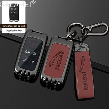 Zliatiny zinku Kožené Auto Smart Key puzdro na Ochranu Shell Držiak Pre Jaguar F-TYPE XF XK 2011 2014 2018 KOBJTF10A Príslušenstvo