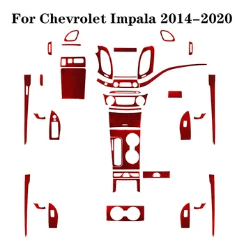 Pre Chevrolet Impala 2014 2015 2016 2017 2018 2019 2020 Červené Nálepky Uhlíkových Vlákien Interiéru Vozidla Dekoratívne Doplnky
