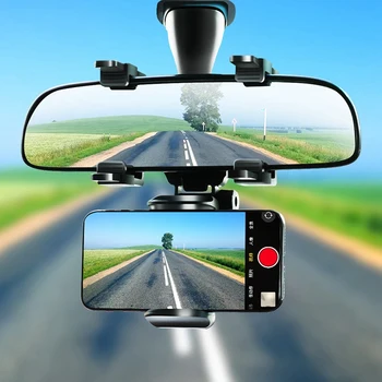 Telefón Držiak do Vozidla,Spätné Zrkadlo GPS Navigácie Auto telefonická Podpora,Multifunkčný Telefón Mount