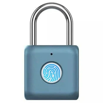 Nepremokavé Biometrický snímač Odtlačkov Zámok Proti Krádeži Security USB Nabíjateľné Visiaci zámok
