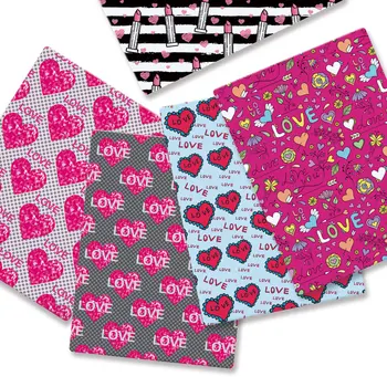 Valentína Textílie DIY140*50 cm Ručné Šitie Patchwork Prešívanie Baby Šaty Domov List Potlačené Tkaniny Tkaniny Šitie Deti