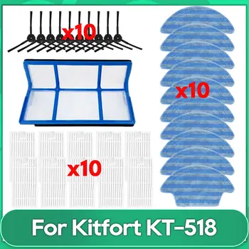 Kompatibilné Pre Kitfort KT-518 Robotické Vysávače Primárny Filter Bočné Kefa Mop Utierky Rag Výmena Náhradných dielov, Príslušenstva