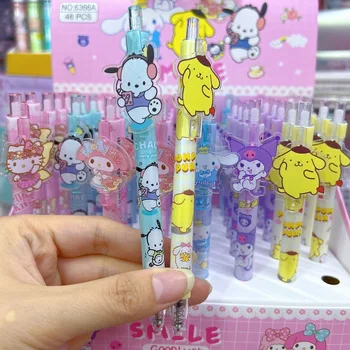 Nové Sanrio Gélové Pero 24/48pcs Hello Kitty Kuromi Melódie Cartoon Patch Perá Kawaii Papiernictvo Študent Napísať Nástroj Školského Úradu Darček