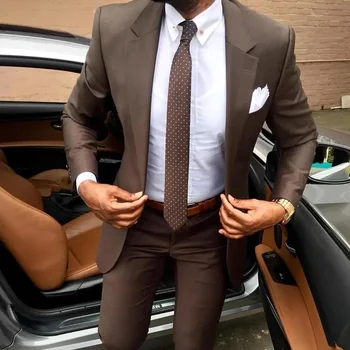 2023 Nové pánske Elegantné Módne Business Páni Bežné Obleku Dva-kus pre Svadobné Party Tuxedos Slim Fit Sako Homme