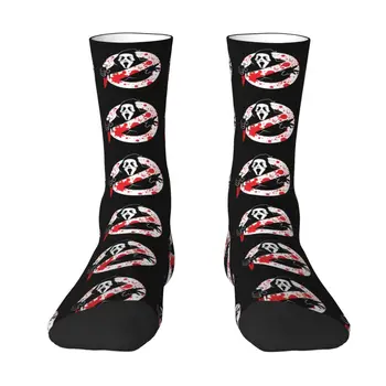 Cool Halloween Ghostface Busters, Ponožky Ženy Muži Teplé 3D Vytlačené Horor Film Basketbal Športové Ponožky