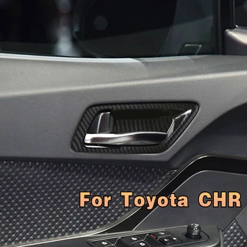 4Pcs ABS Chrome Auto Vnútorné kľučky Misa, Kryt, Dekorácie, Nálepky, Výbava pre Toyota CHR C-H 2016 - 2020 Interiérové Doplnky