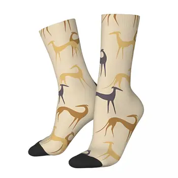 Vintage Sighthounds pánske Ponožky Greyhound Psa Unisex Novinka Bezšvíkové Vytlačené Blázon Posádky Ponožky Darček