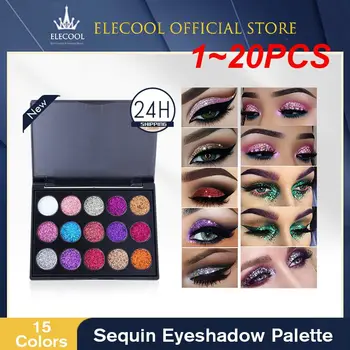 1~20PCS Farby Lesk Eyeshadow Rainbow Make Up a Kozmetické Stlačené Glitters Očné tiene Magnet Paletu make-up Sada pre
