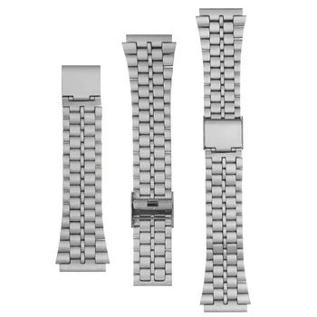 Klasické Malé Námestie, Strieborný Blok 18 mm pevnej nehrdzavejúcej ocele watchband pre CASIO A158 / A159 / A168 /A169 /B650 /AQ230/ 700