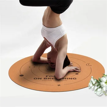 Veľkoobchod Prispôsobené Kolo Jogy Meditácie korku Yoga Mat Korku, Gumy Yoga Mat