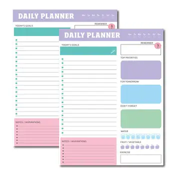 60 Listov Denné Vedomie Plán Planner Týždenný Mesačný Plánovač Tearable Plán Memo Pad Do Zoznamu Čas Anglický Notebook 