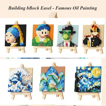 MINI Kreatívny Svet Slávnej Klasické Maľovanie MOC Stanovuje Model Budovy Súpravy Bloky Deti Hračky Chilaren Dievčatá Priateľmi Tehly Umenie