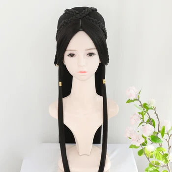 Klasická Čínska Hanfu Cosplay Príslušenstvo Vlasy Parochňa Hlavu Dekorácie Dráma Jednoduché Použitie False Hairpiece Miss Lady Lolita Make-Up