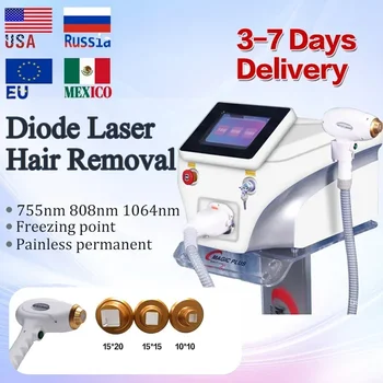 Diódy laserové odstránenie chĺpkov, machin Profesionálny Stroj na vlasy bezbolestné chladenie Ľadovej Titán 755 808 1064nm epilátor wome