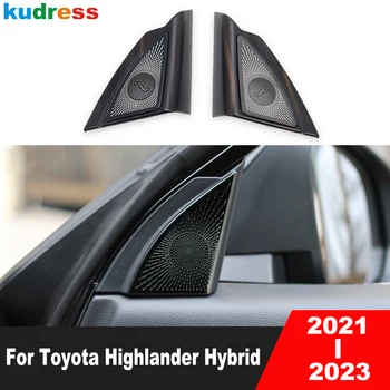 Auto Predné Pilier Audio Reproduktorov Kryt Výbava Pre Toyota Highlander Hybrid 2021 2022 2023 Póry Dreva Interiérové Lišty Príslušenstvo