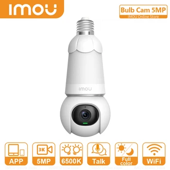 IMOU WiFi Surveillance Camera Žiarovka&Fotoaparát 2v1 3 K UHD Obraz, Jednoduchá Inštalácia, Panoramatické Pan&Tilt Napájaný IMOU ZMYSEL™
